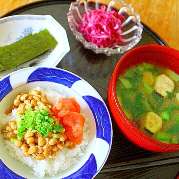 たらこ納豆丼